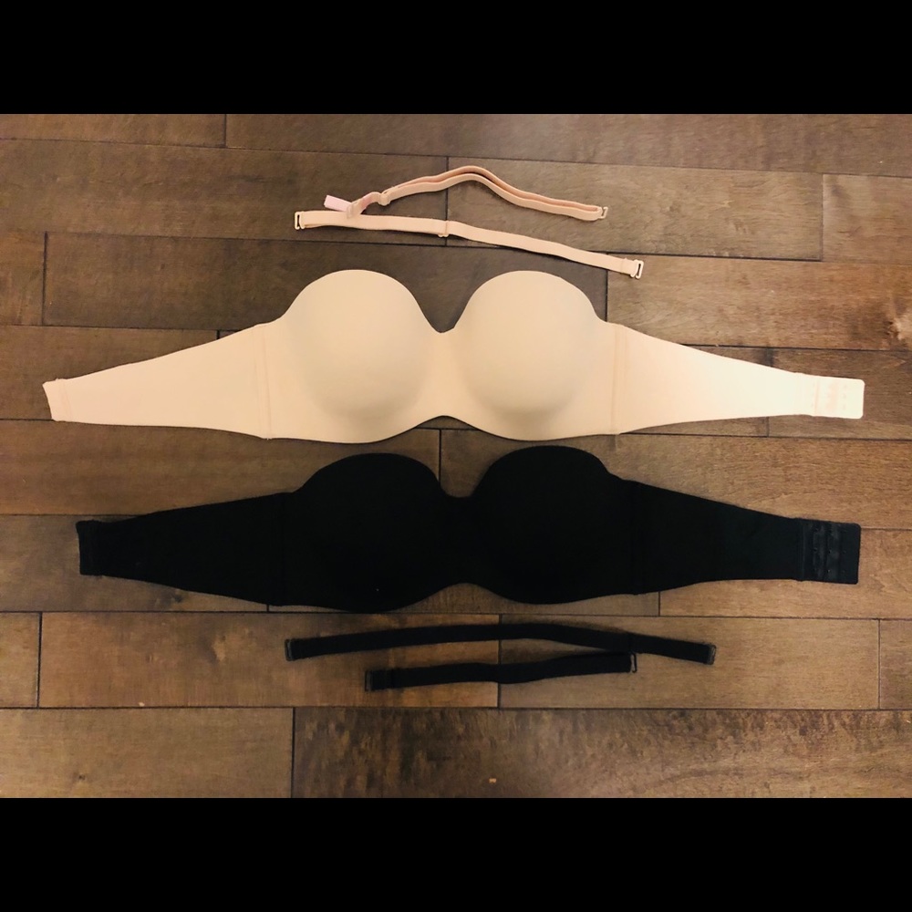 BLACK STRAPLESS BRA